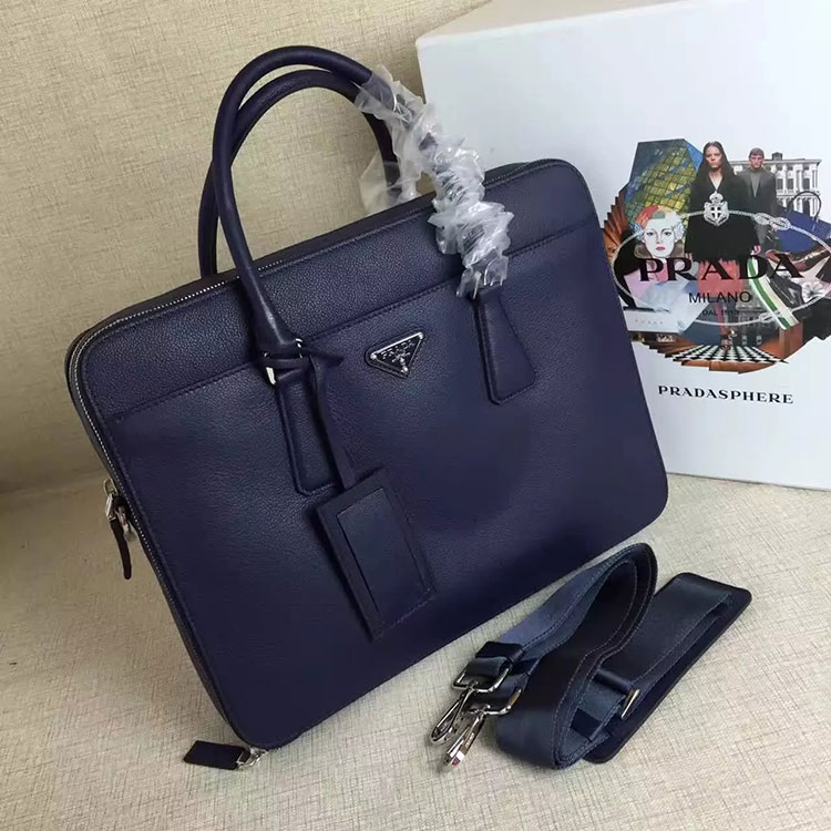 2017 prada Men briefcase bag Original Leather 2VE366