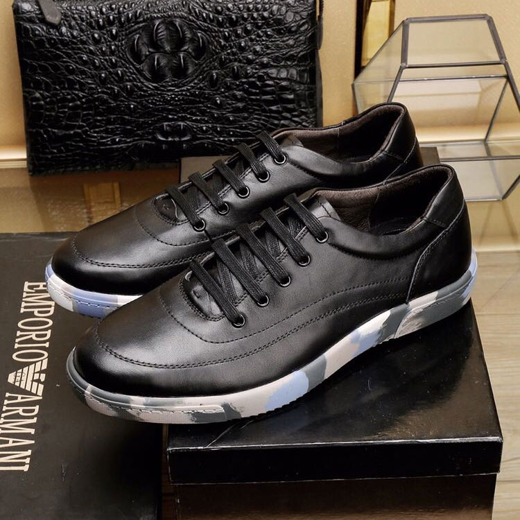 2018 Armani men Sneakers in Calfskin leather