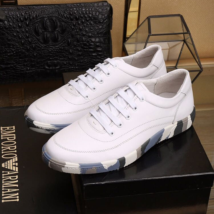 2018 Armani men Sneakers in Calfskin leather