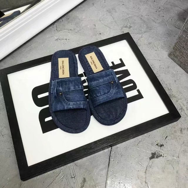 2018 Balenciaga women Slippers in denim