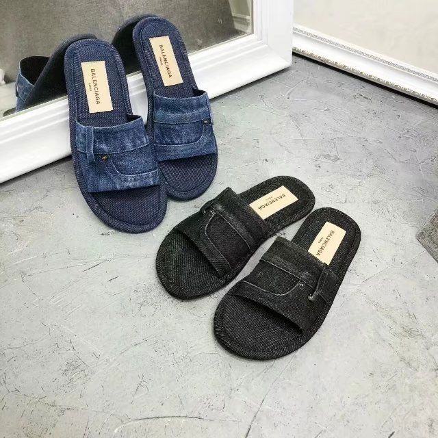 2018 Balenciaga women Slippers in denim