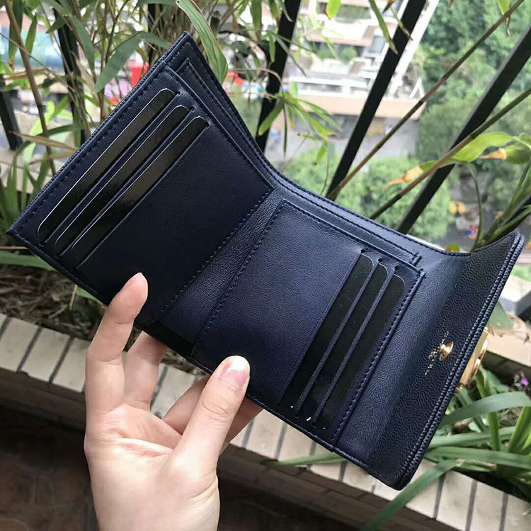 2018 Boy Chanel Matelasse Tri-Fold Wallet Original Calfskin Leather