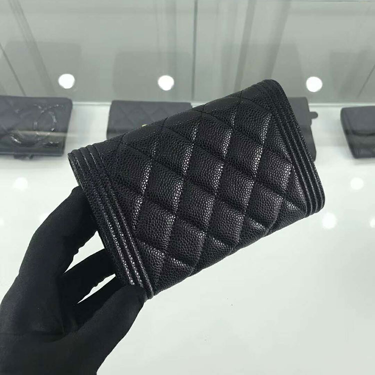 2018 Boy Chanel Tri-fold wallet