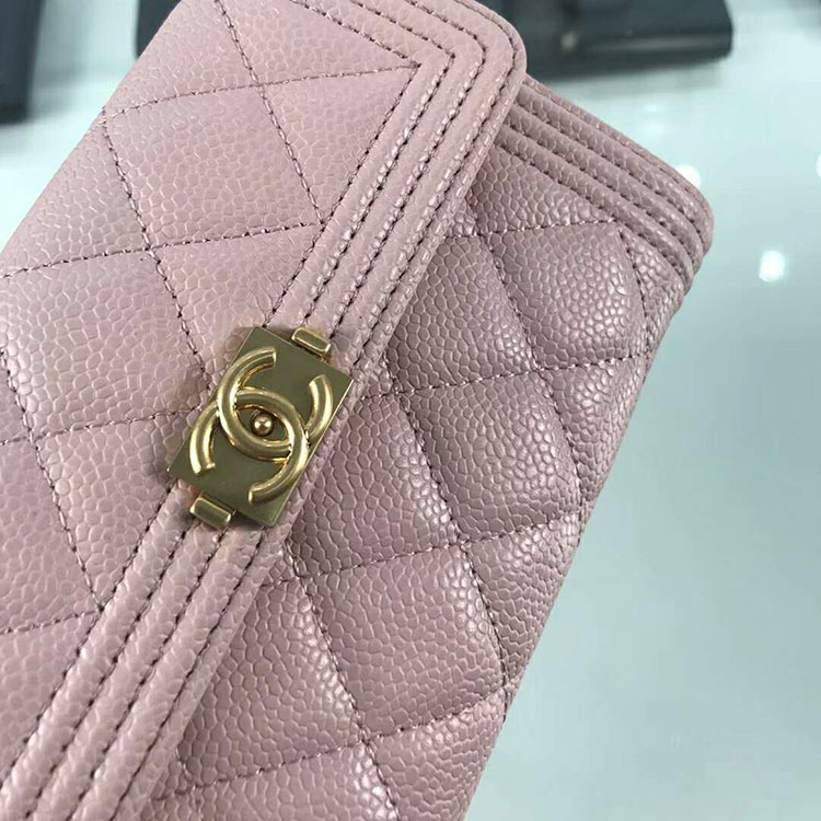 2018 Boy Chanel Tri-fold wallet