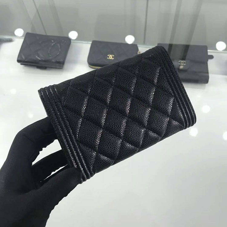 2018 Boy Chanel Tri-fold wallet