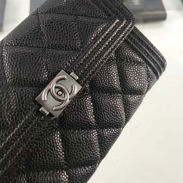 2018 Boy Chanel Tri-fold wallet