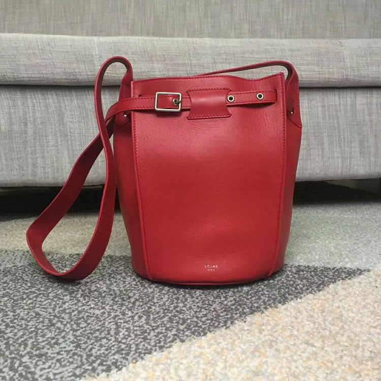 2018 CELINE BIG BAG BUCKET WITH LONG STRAP IN SMOOTH CALFSKIN