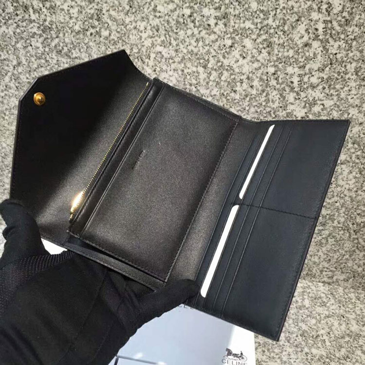 2018 CELINE POCKET TRIFOLDED MULTIFUNCTION IN MULTICOLOUR SHINY SMOOTH CALFSKIN