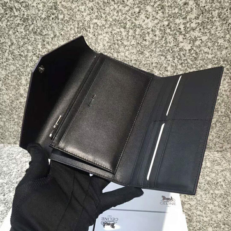 2018 CELINE POCKET TRIFOLDED MULTIFUNCTION IN MULTICOLOUR SHINY SMOOTH CALFSKIN