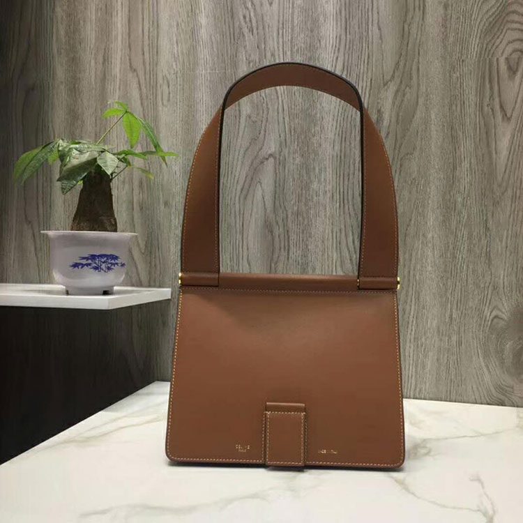 2018 CELINE SMALL TAB BAG IN SATINATED NATURAL CALFSKIN