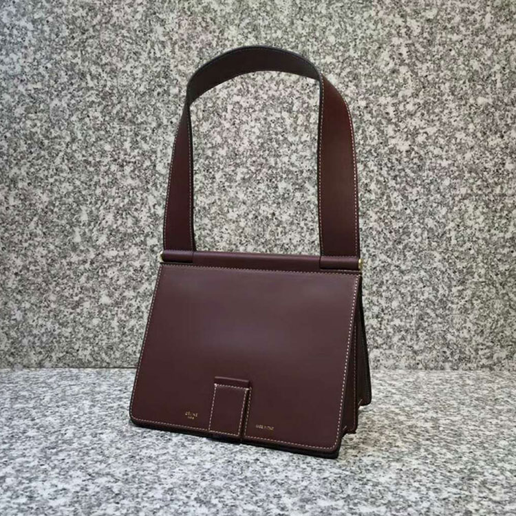 2018 CELINE SMALL TAB BAG IN SATINATED NATURAL CALFSKIN