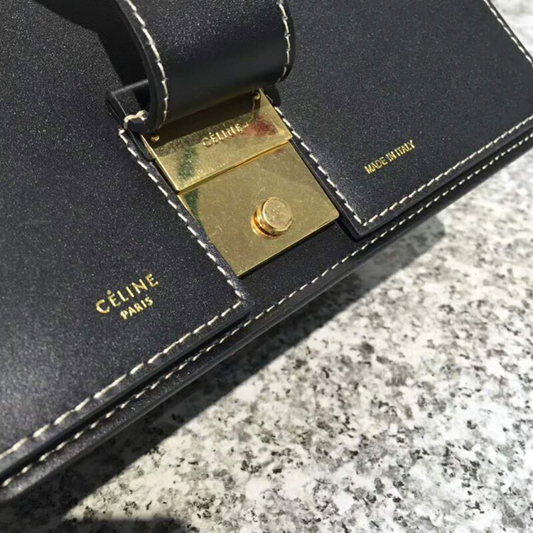 2018 CELINE SMALL TAB BAG IN SATINATED NATURAL CALFSKIN