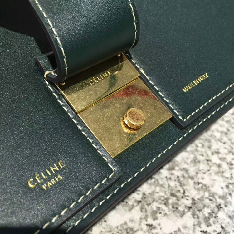 2018 CELINE SMALL TAB BAG IN SATINATED NATURAL CALFSKIN