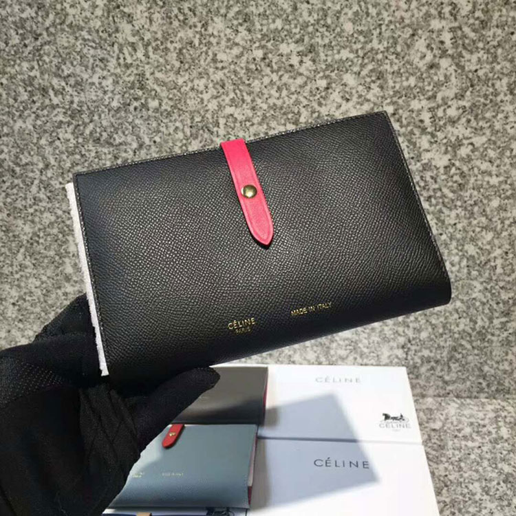 2018 CELINE STRAP MEDIUM MULTIFUNCTION IN GRAINED CALFSKIN AND SHINY CALFSKIN