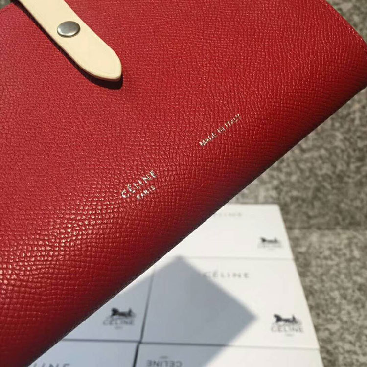 2018 CELINE STRAP MEDIUM MULTIFUNCTION IN GRAINED CALFSKIN AND SHINY CALFSKIN