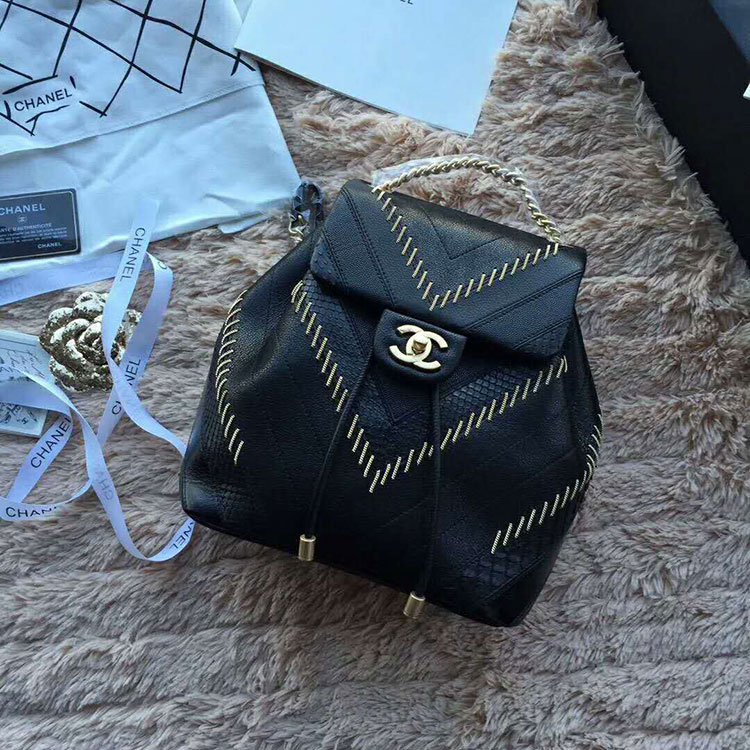 2018 Chanel Backpack bag Original Leather