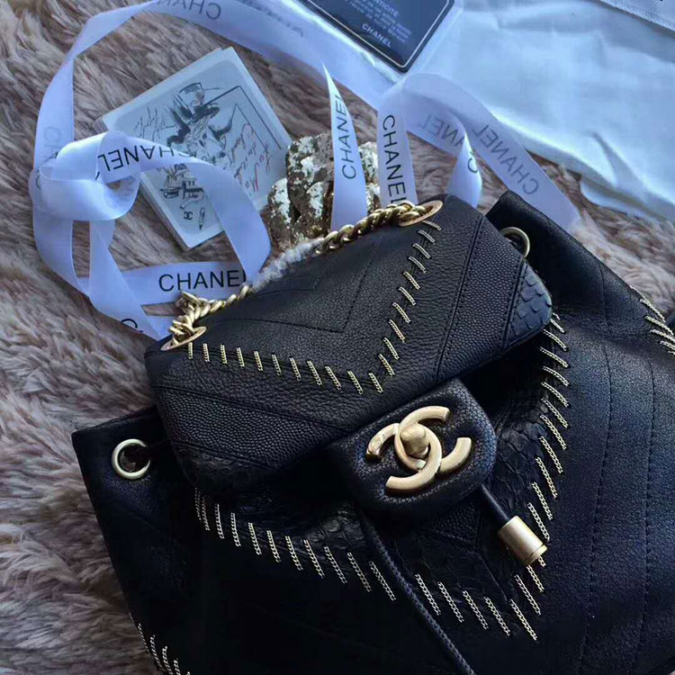 2018 Chanel Backpack bag Original Leather