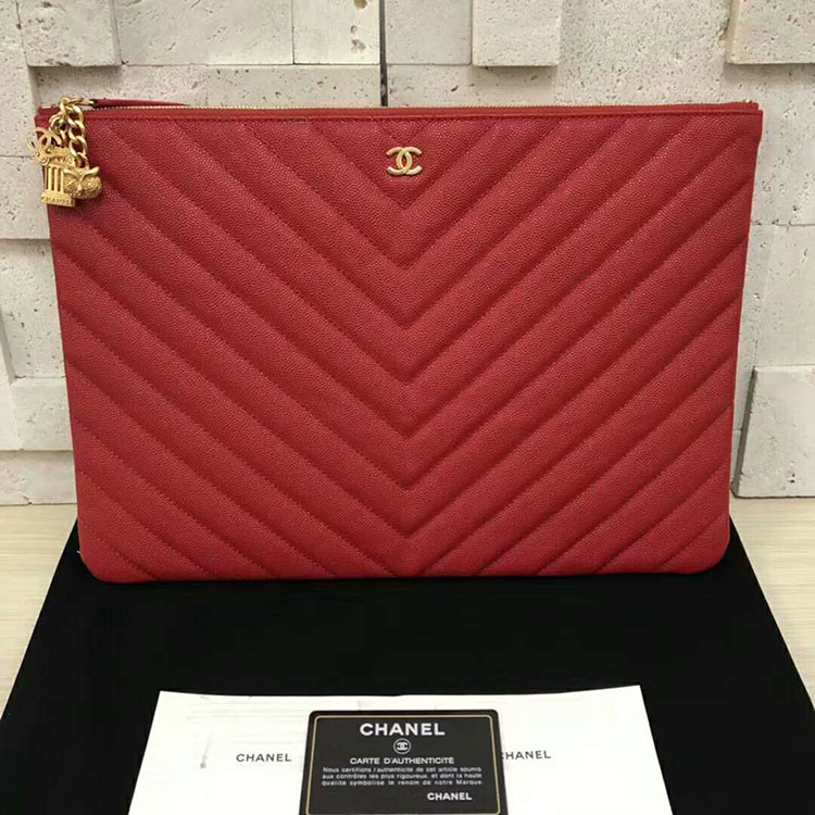 2018 Chanel Case Original Grained lambskin