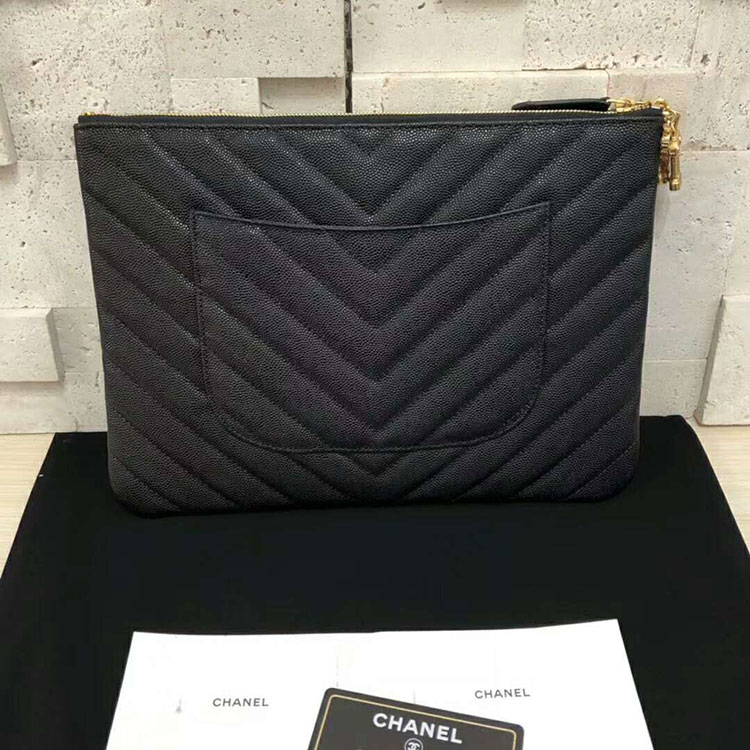 2018 Chanel Case Original Grained lambskin