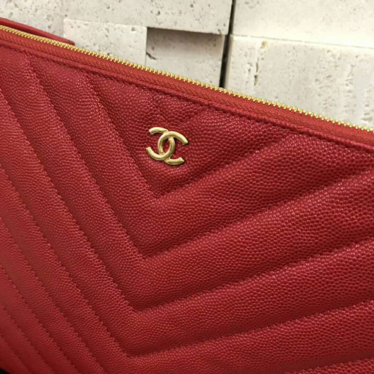 2018 Chanel Case Original Grained lambskin