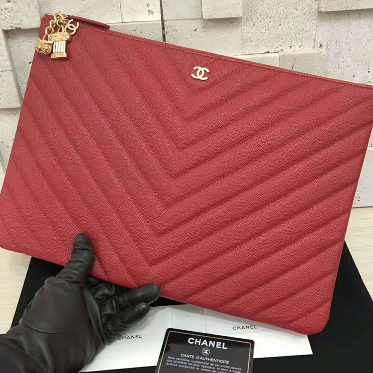 2018 Chanel Case Original Grained lambskin