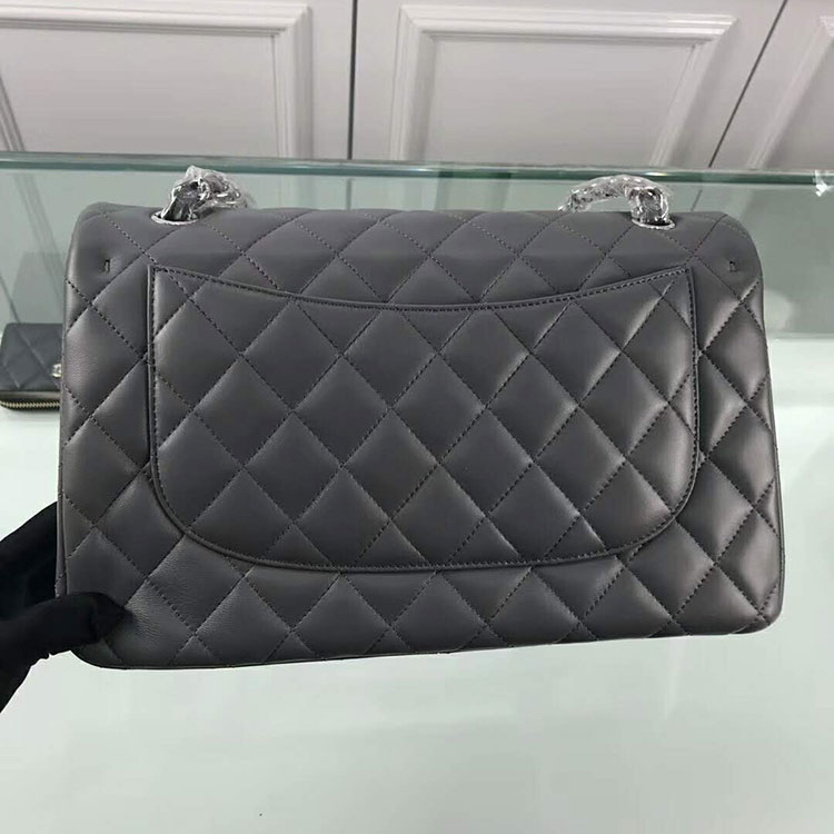 2018 Chanel Classic Flap Bag 1113 Original Lambskin leather Silver Hardware