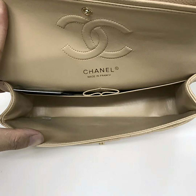 2018 Chanel Classic Flap Bag Original Caviar Leather 1112 Gold hardware