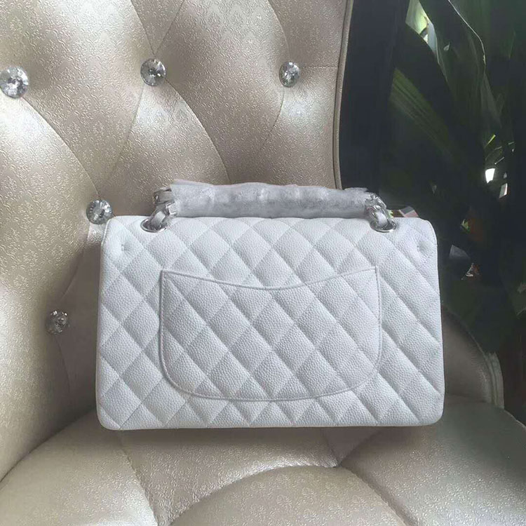 2018 Chanel Classic Flap Bag Original Caviar Leather 1112 Silver hardware