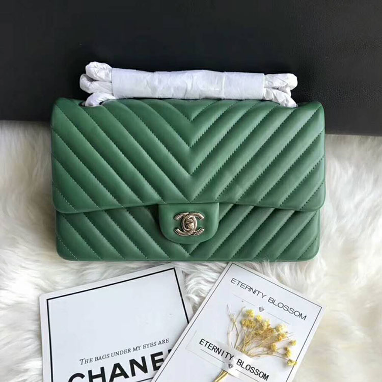 2018 Chanel Classic Flap Bag Original Lambskin Leather