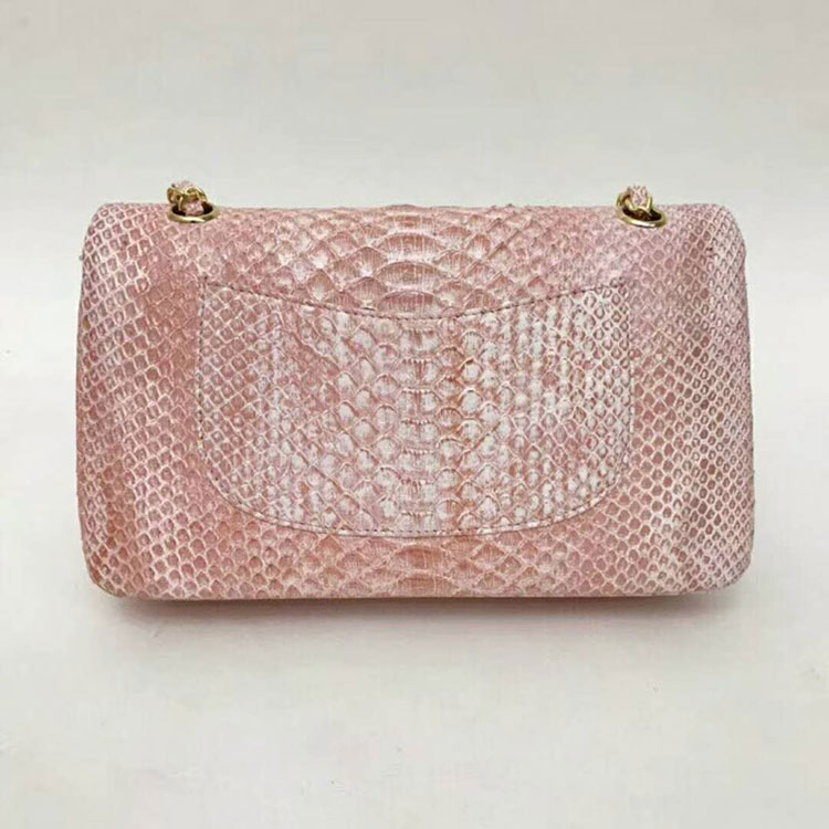 2018 Chanel Classic Flap Bag Original Python Leather