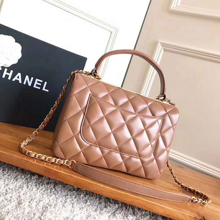 2018 Chanel Classic Top Handle Bag Original Lambskin Leather