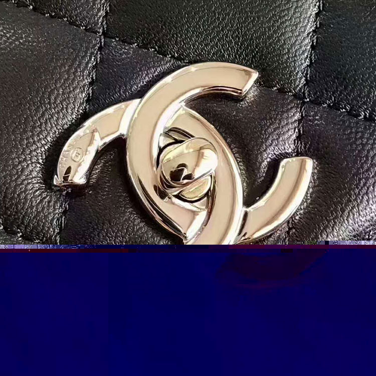 2018 Chanel Classic Top Handle Bag Original Lambskin Leather