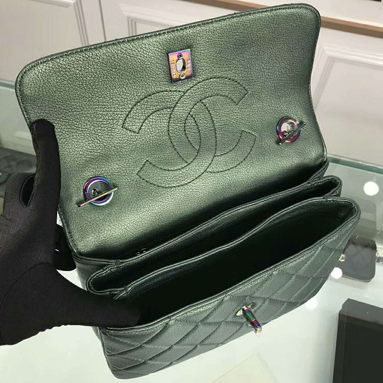 2018 Chanel Classic Top Handle Bag Original Leather