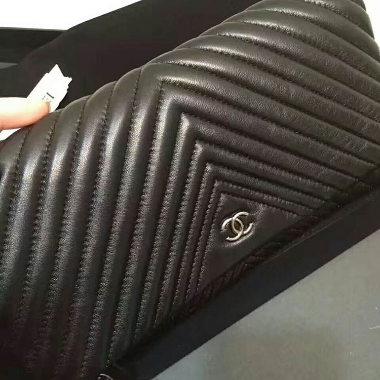 2018 Chanel Clutch Original Grained Calfskin Leather A67011 Black