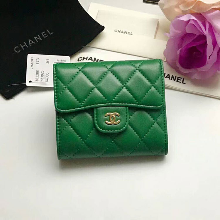 2018 Chanel Matelasse Tri-Fold Wallet