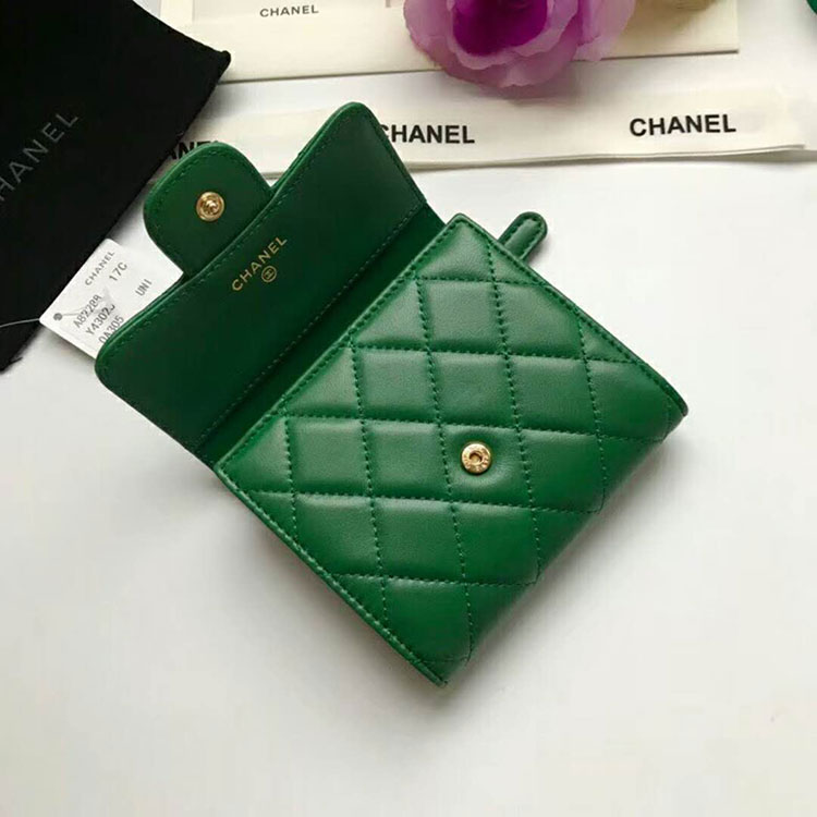 2018 Chanel Matelasse Tri-Fold Wallet