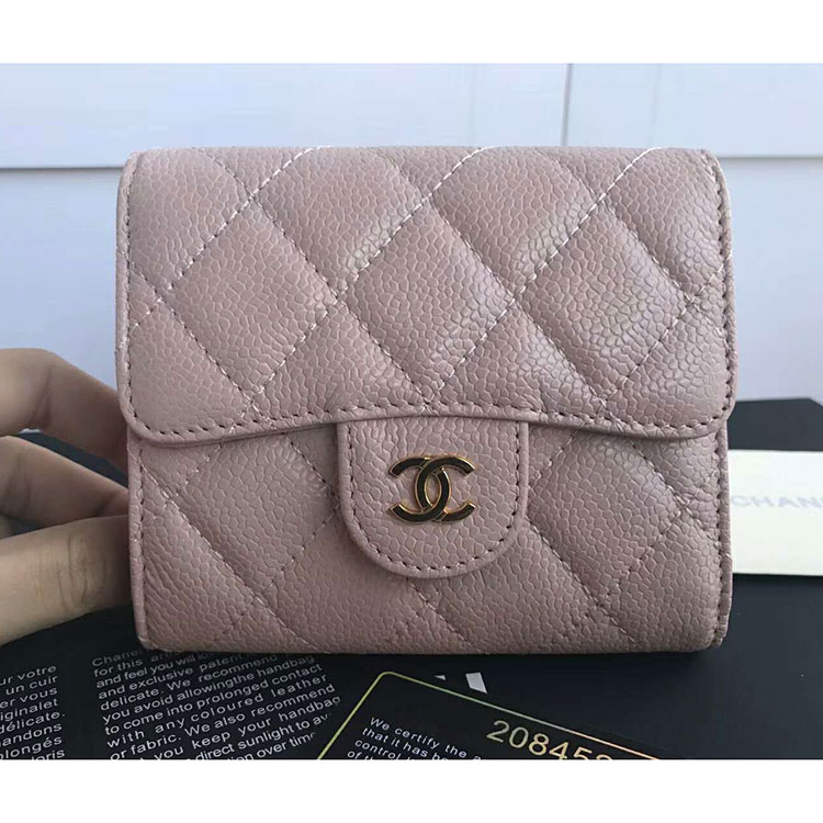 2018 Chanel Matelasse Tri-Fold Wallet Original Calfskin Leather A82288