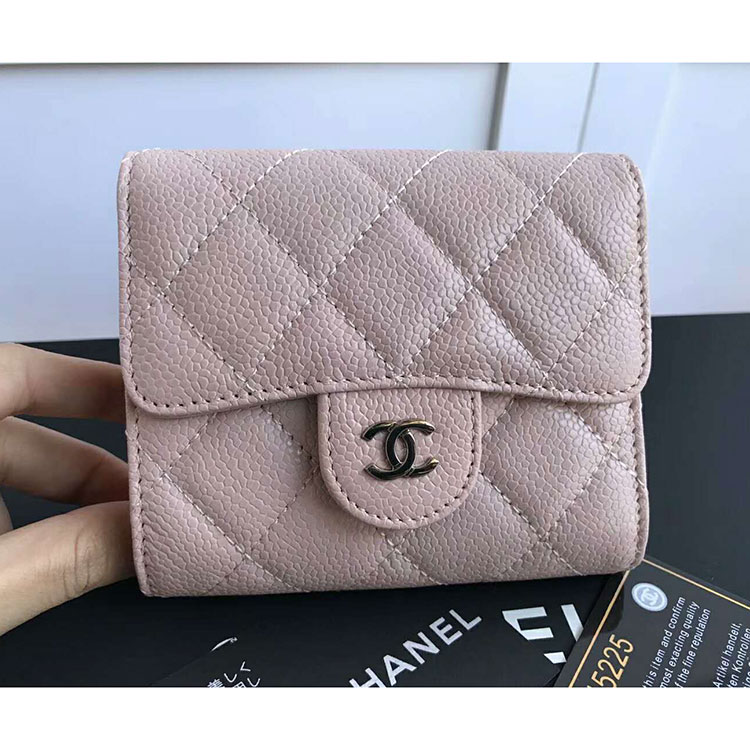 2018 Chanel Matelasse Tri-Fold Wallet Original Calfskin Leather A82288