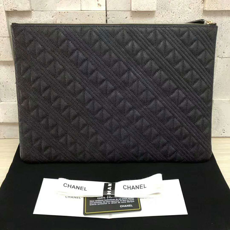 2018 Chanel Pouch Original Grained Calfskin