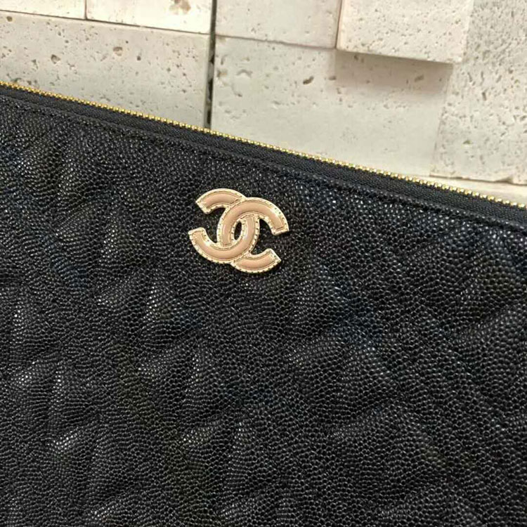 2018 Chanel Pouch Original Grained Calfskin