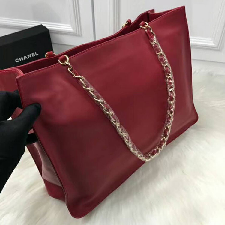 2018 Chanel Shoulder Shopping Bag Original Calfskin Leather