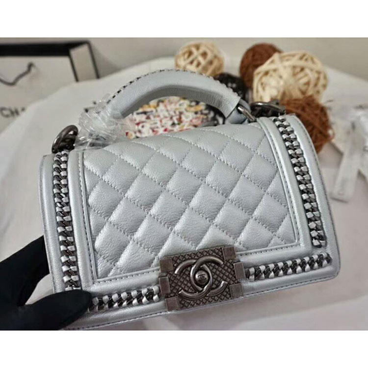 2018 Chanel Small LeBoy Tote Shoulder Bag