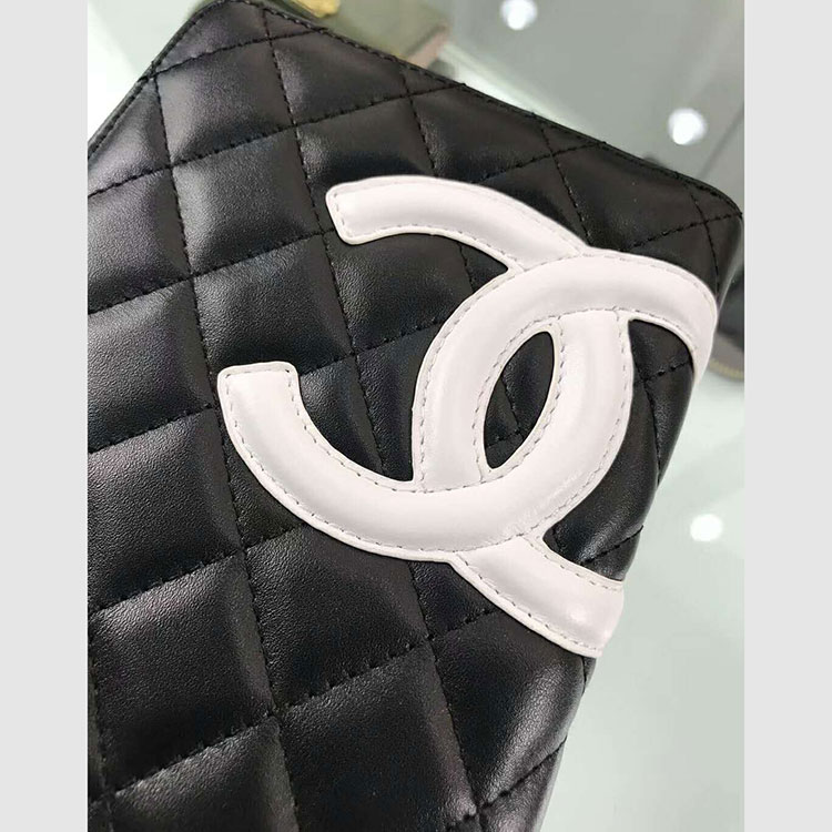 2018 Chanel Tri-Fold Wallet Original Calfskin Leather A48660