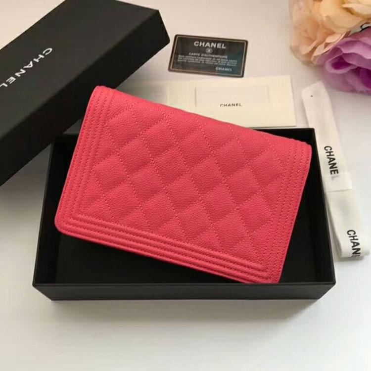 2018 Chanel WOC A33814 Mini Flap Bag in Original Grained Calfskin