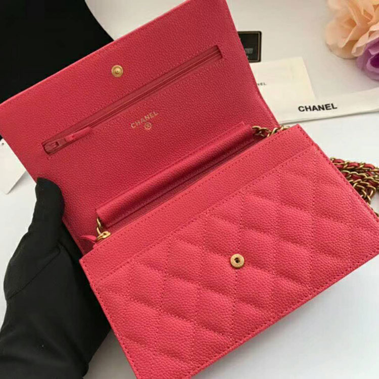 2018 Chanel WOC A33814 Mini Flap Bag in Original Grained Calfskin