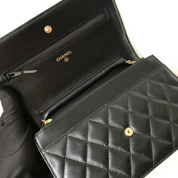 2018 Chanel WOC A33814 Mini Flap Bag in Original Lambskin