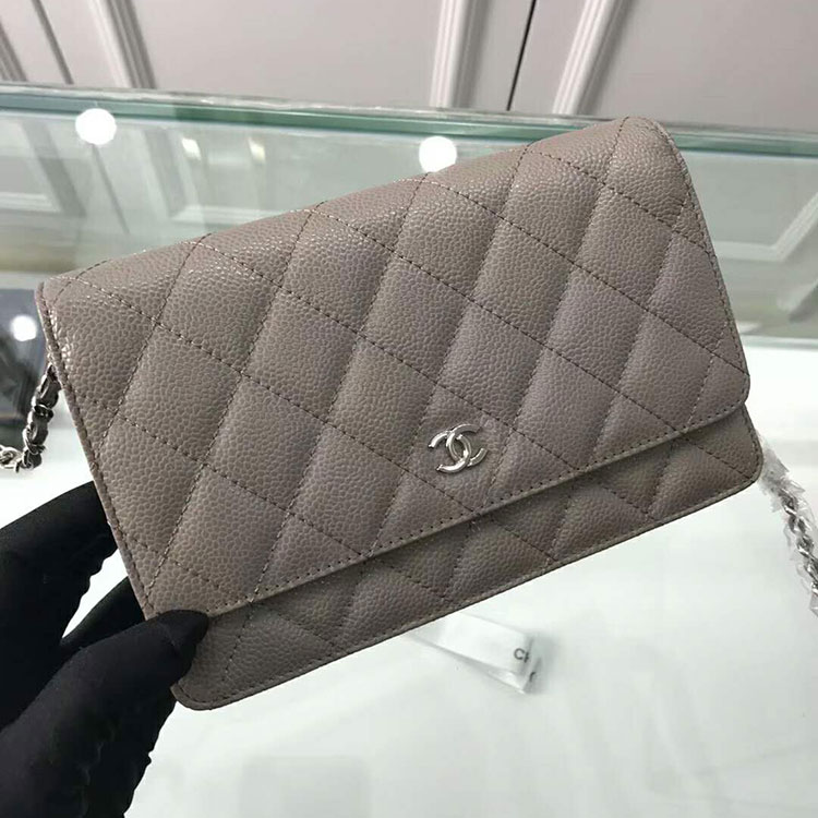 2018 Chanel WOC A33814 Original Caviar Leather Mini Flap Bag