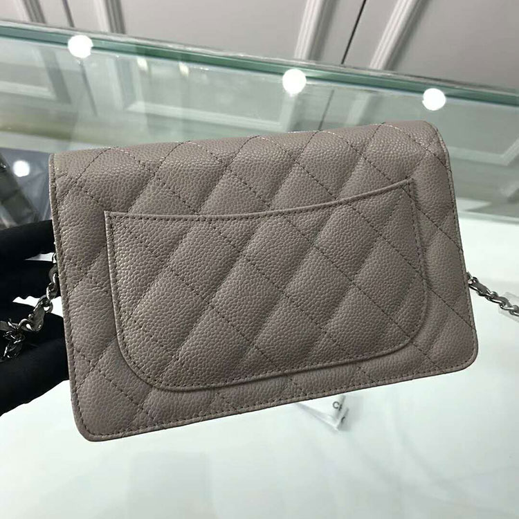 2018 Chanel WOC A33814 Original Caviar Leather Mini Flap Bag