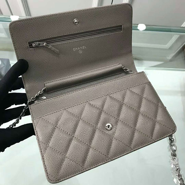 2018 Chanel WOC A33814 Original Caviar Leather Mini Flap Bag