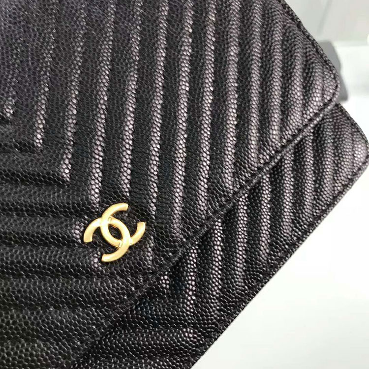 2018 Chanel WOC A33814 Original Grained Calfskin Mini Flap Bag